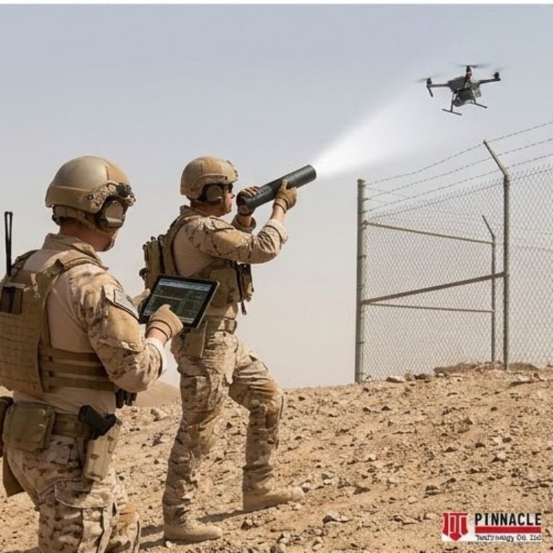 手持ちの懐中電灯 900/1.5G/2.4G/5.2G/5.8G 500メートルまでのアンチ・ドローン・ジャマー